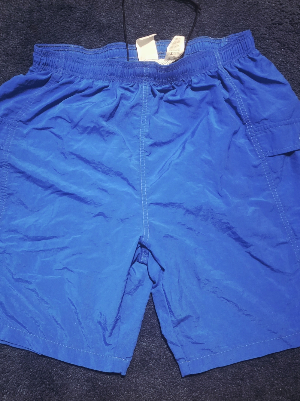 Columbia Royal Blue Nylon Cargo Swim Trunks Water Shorts Mesh Lined